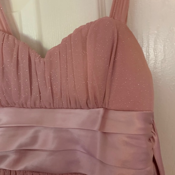 Pink sparkly dress with ribbon tie - Picture 4 of 10